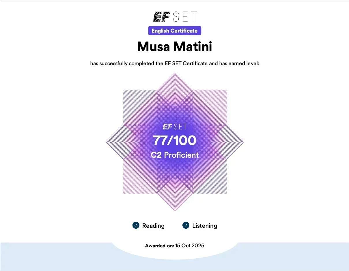 English C2 Certificate